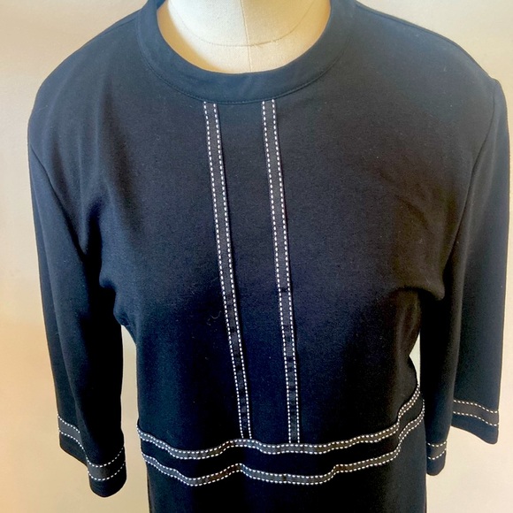 Homeyee Women's Pencil Sheath Dress Stretch Work Black 3/4 Sleeve US 10 UK 14 - Picture 2 of 7